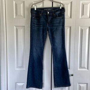 Size 12 low rise flared jeans from American Eagle